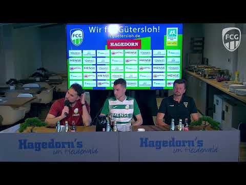 Pressekonferenz nach dem Regionalliga-Spiel FC Gütersloh gegen Alemannia Aachen