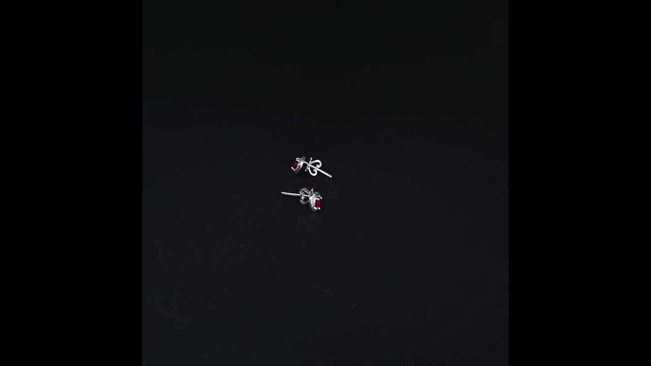 Khuyên tai bạc ECJ21 Trái tim lấp lánh s925 ChariotJewelry