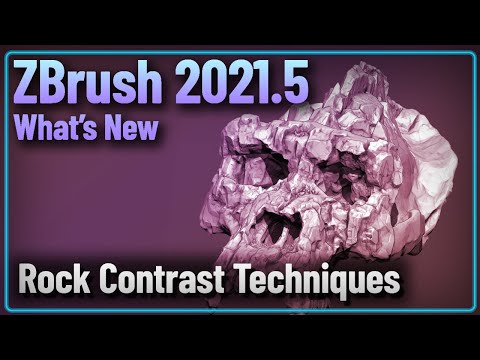 062 ZBrush 2021.5 - Creating Rocky Surfaces with the New Contrast Functionality!