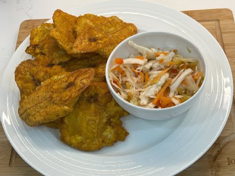 Making Haitian Green Fried Plantain/Bannann Peze/Tostones/Fritos/Tachinos/Chatinos