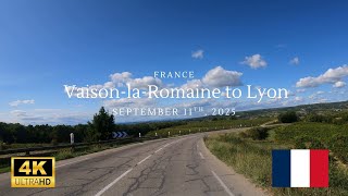 The Rhône Valley, Scenic Drive From Vaison-la-Romaine to Lyon, France in 4k