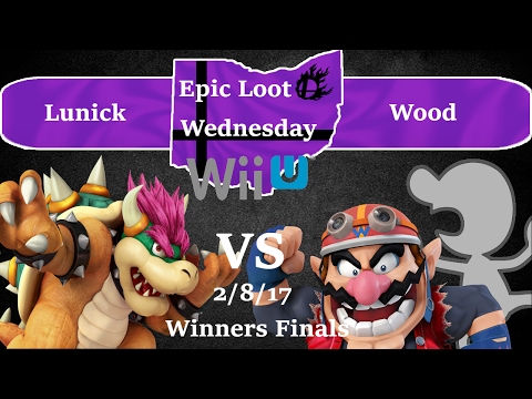 Epic Loot Wednesday (Wii U) ~ Lunick (Bowser) vs Wood (Wario/Game & Watch) Winners Finals