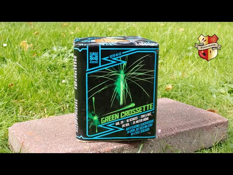 Green Crossette - Argento feuerwerk 16sh Cake Vuurwerk