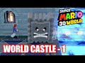 Super Mario 3D World World Castle 1 Fort Fire Bros All Stars Stamp 100 Gameplay Walkthrough