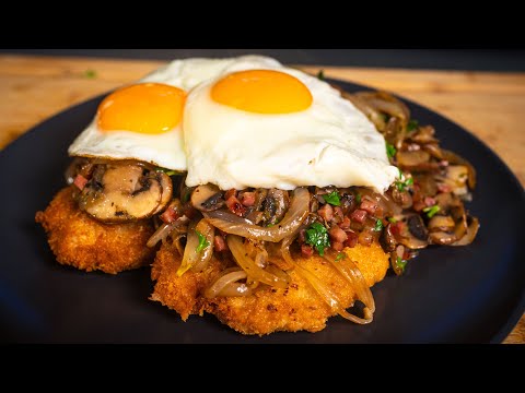 Bauernschnitzel mit Spiegelei | Rustikal und lecker 🤤