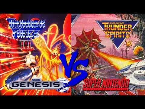 Thunder Force III Vs. Thunder Spirits | Sega Genesis Vs. Super Nintendo | Nefarious Wes
