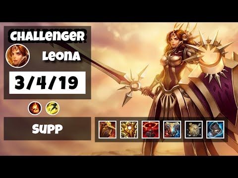 Leona 11.17 Gameplay Challenger Replay S11 Support (3/4/19) - KOREAN