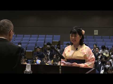 令和4年度鳴門教育大学学位記授与式  大学院生答辞