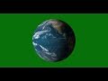 Planet Earth Rotating On Green Screen