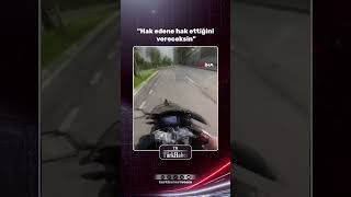 KIRMIZI IŞIKTA GEÇEN OTOMOBİLE CEZASINI KENDİSİ VERDİ #Bursa  #Motosiklet #Kaza 