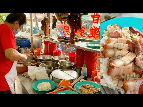 Pato Assado Frango Arroz Carne De Porco Assada Reservatório Jardim Penang Street Food Walk