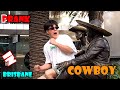 Cowboy Prank The Reactions Are Priceless LOL Elucon Statue Prank Luco Patung
