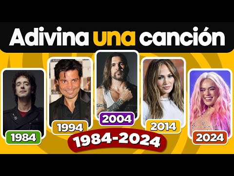 Adivina una cancion por año 1984 - 2024 🎵 🎸| Trivia de Música