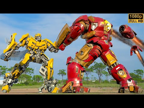 Hulk Buster vs Bumblebee | Robot Battle | Paramount Pictures [HD]