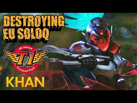 Destroying EU SoloQ: SKT T1 Khan - Akali Top Lane - KDA 13/3/16