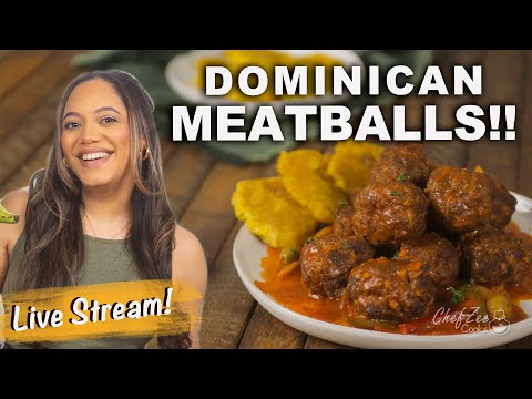 Dominican Meatballs LIVE Cooking | Dominican Recipes | Chef Zee Cooks
