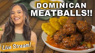 Dominican Meatballs LIVE Cooking | Dominican Recipes | Chef Zee Cooks