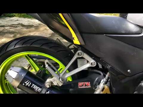 knalpot tiga suara tridente 3tech exhaust  on cbr150r/cbr lokal k45