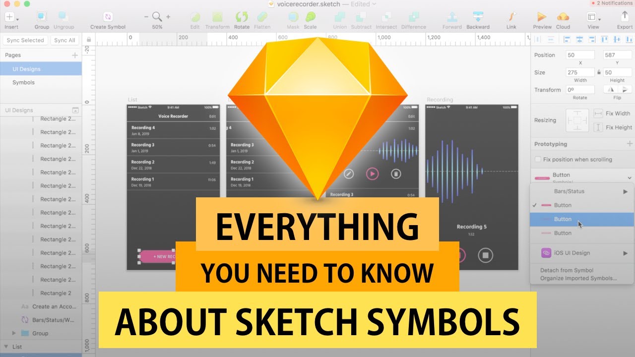 Sketch Symbols Tips | Sketch Tutorial