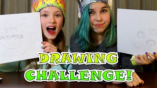 BLINDFOLD DRAWING CHALLENGE with MAL WEB | RADIOJH AUDREY