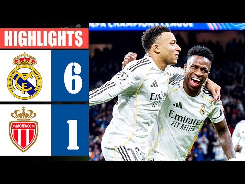 Real Madrid gegen Monaco 6:1 – Alle Tore & Highlights 2026 | Kylian Mbappé 2 Tore