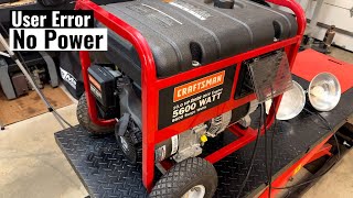 Craftsman Generator - No Power Issue