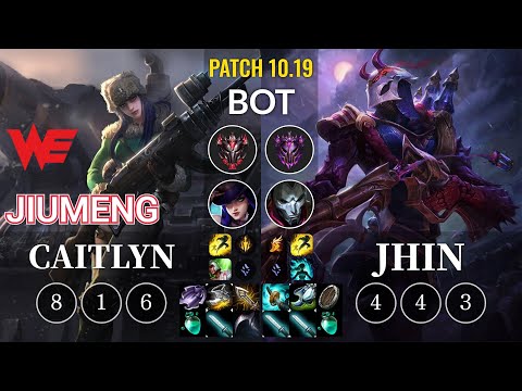 WE Jiumeng Caitlyn vs Jhin Bot - KR Patch 10.19