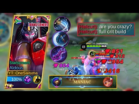 ALDOUS FULL CRIT BUILD MANIAC | INSANE DAMAGE🔥 | ALDOUS BEST BUILD 2022