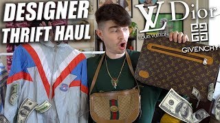 Epic Designer Thrift Haul! Gucci, Dior, Versace, Givenchy, Louis, & Burberry