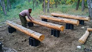 Two Men Build a LOG CABIN in the Forest | Start to Finish by @lifeinthesiberianforest1