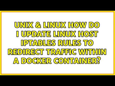 How do I update linux host iptables rules to redirect traffic within a docker container?