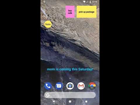 Note (on-screen) video thumbnail