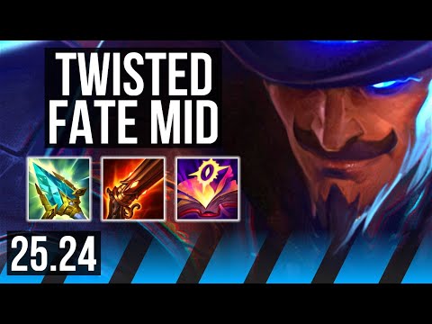 TWISTED FATE vs AKALI (MID) | Perfect KDA: 6/0/15 | KR Master | 25.24