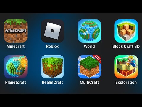 Minecraft, Roblox, World of Cubes, Block Craft 3D, Planetcraft, RealmCraft,MultiCraft,Exploration
