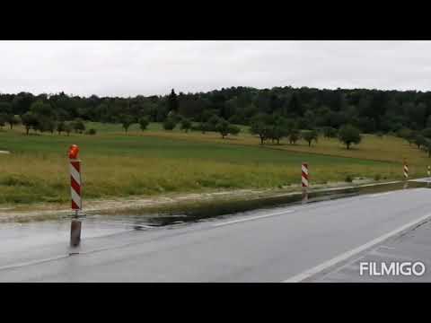 Unwetter Flashflood Überschwemmung Hessen 13.06.2020