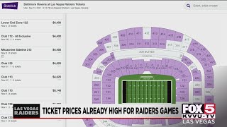 Ticket prices already high for Raiders games