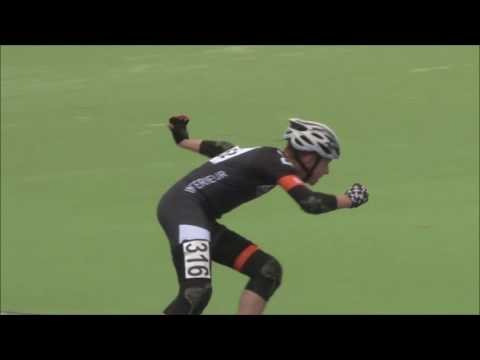 Gijs Kamp 300m tijdrit Europacup Inline Speedskating Heerde 2017