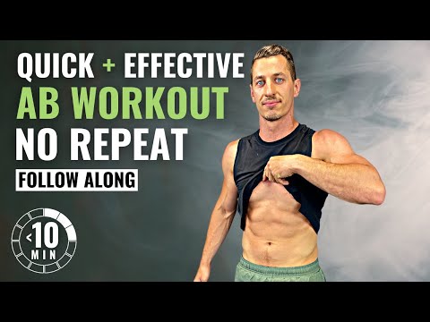 QUICK ABS WORKOUT AT HOME | No Repeat Follow Along
