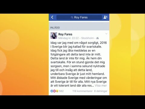 Roy Fares blev kallad svartskalle - Nyhetsmorgon (TV4)