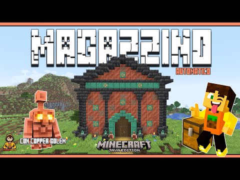 How to Build an Automatic Minecraft Warehouse 📦🏠 Storage House Tutorial 🏠📦 with Copper Golem