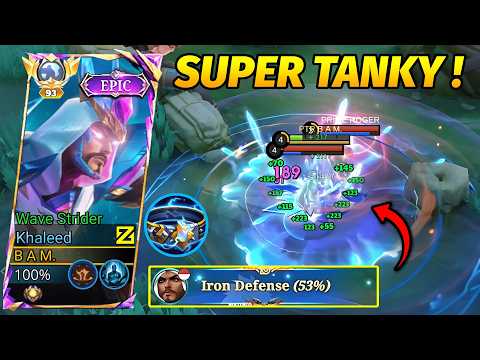 SUPER TANKY! KHALEED ROAM BEST BUILD & EMBLEM 2025! - MLBB