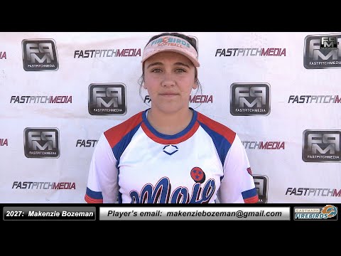 2027 Makenzie Bozeman 3.5 GPA - Catcher Softball Recruiting Skills Video - Eastmark High School