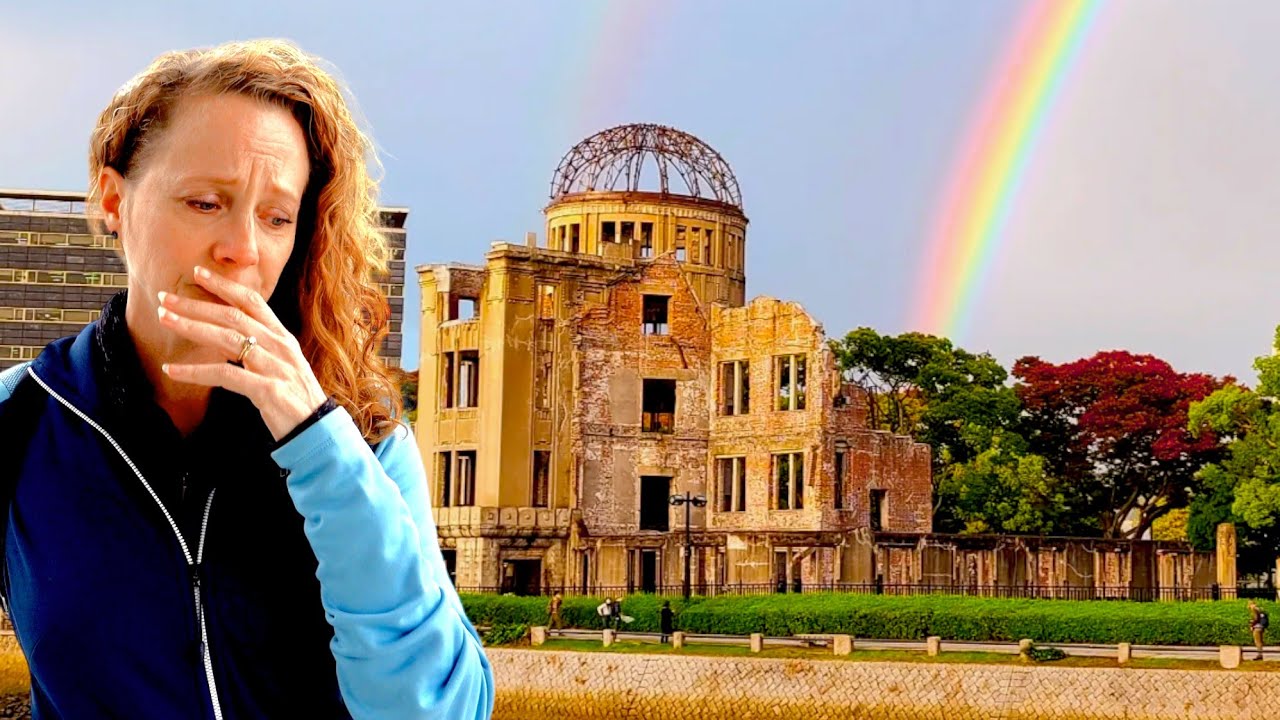 A duo explores the historic Hiroshima atomic bomb dome.