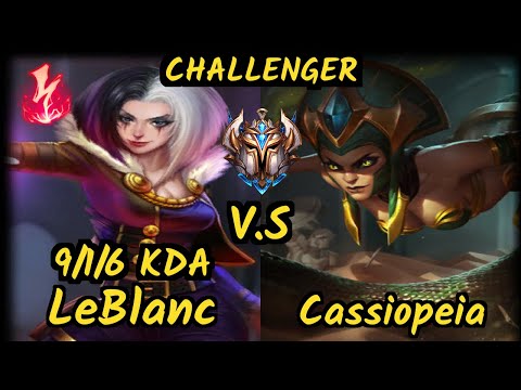 S04 Sertuss (LEBLANC) vs CASSIOPEIA - 9/1/6 KDA MID CHALLENGER GAMEPLAY - EUW