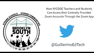 How NYCDOE Teachers and Students Can Access their Centrally Provided Zoom Accounts via the Zoom App