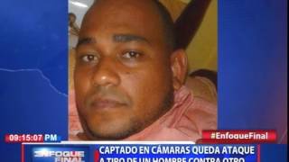 Captado en cámara queda ataque a tiro de un hombre contra otro