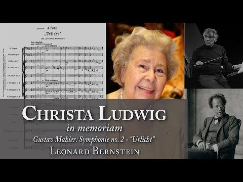 Christa Ludwig in memoriam - Mahler: Symphony no.2 "Urlicht" - Leonard Bernstein (Score & Subtitles)