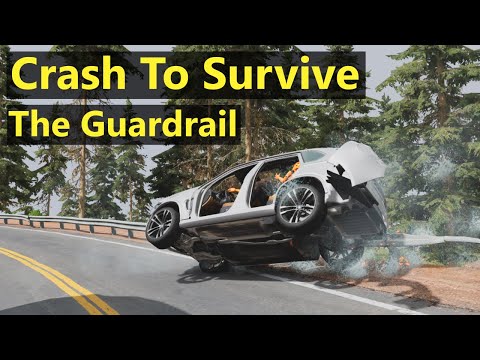 Guardrails Will Destroy Your Car but Save Your Life - BeamNG Drive Crash Scenarios with Test Dummies
