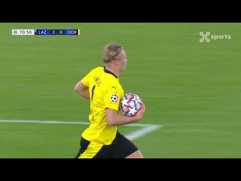 Champions League 20.10.2020 / Goal (3) Haaland against Lazio