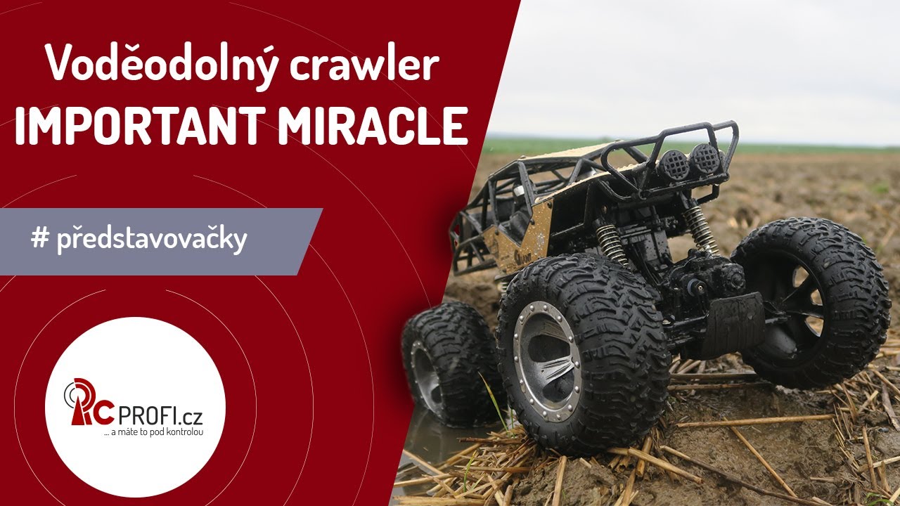 RC voděodolný crawler Important Miracle, červená